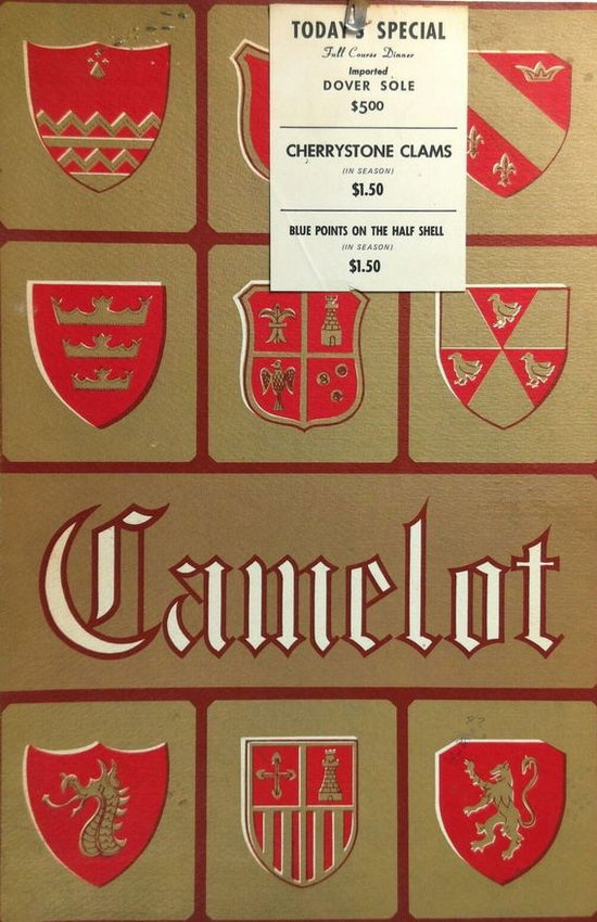 Crystal House Motel (Inn America) - Camelot Room Menu (newer photo)